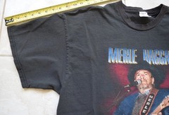Vintage 1998 Thrashed Merle Haggard Shirt Tee XL Rare Country Tour Telecaster