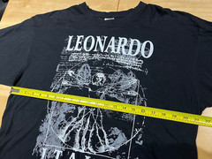 B&C Collection Leonardo Da Vinci Italia Vitruvian Graphics BLACK Tshirt Men’s XL