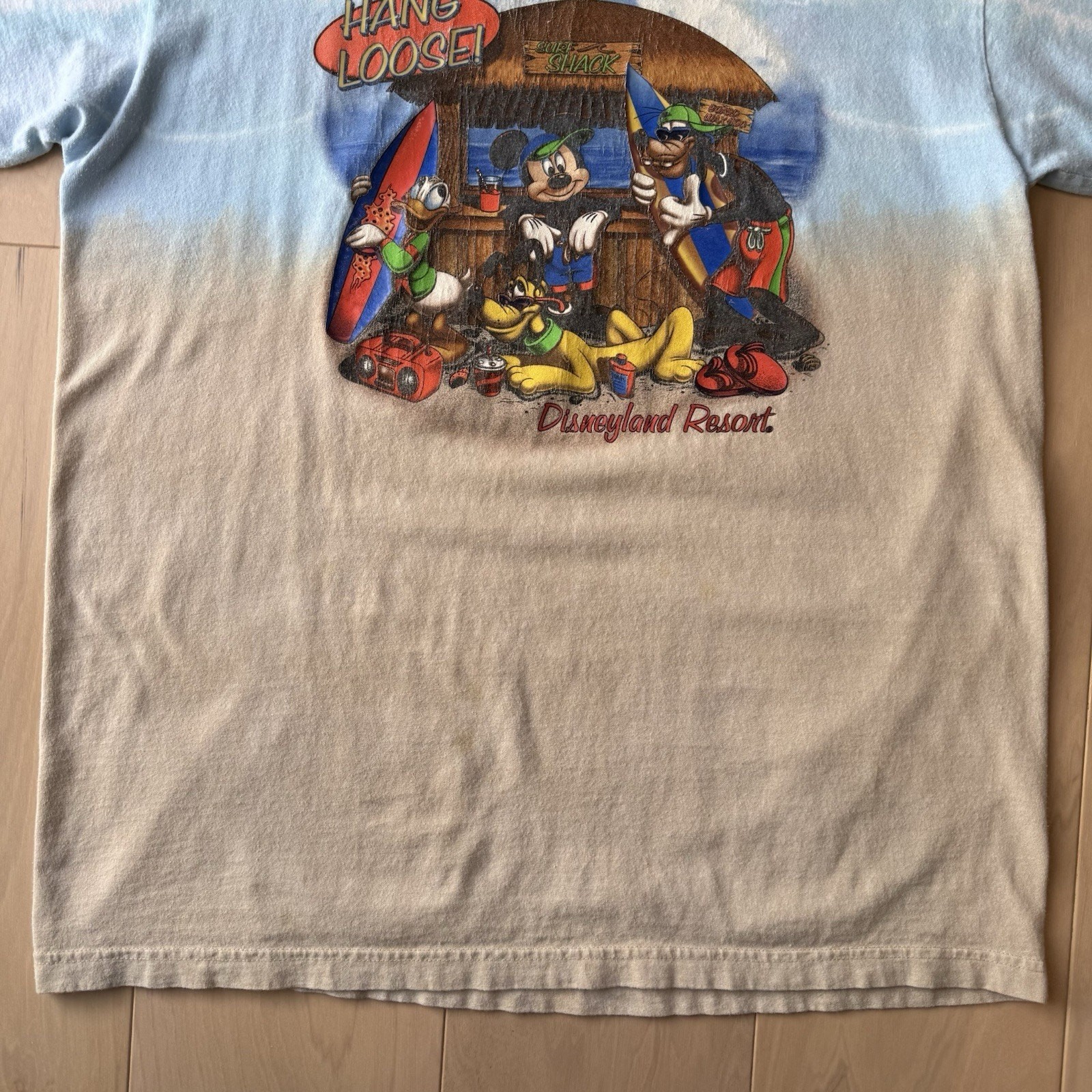 Vintage Disney Surf Shack Shirt Large Multicolor 90s Hang Loose Disneyland gallery