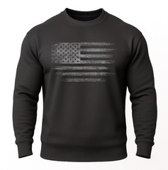 Distressed American Flag Sweatshirt | Patriotic USA Crewneck | Unisex Fleece