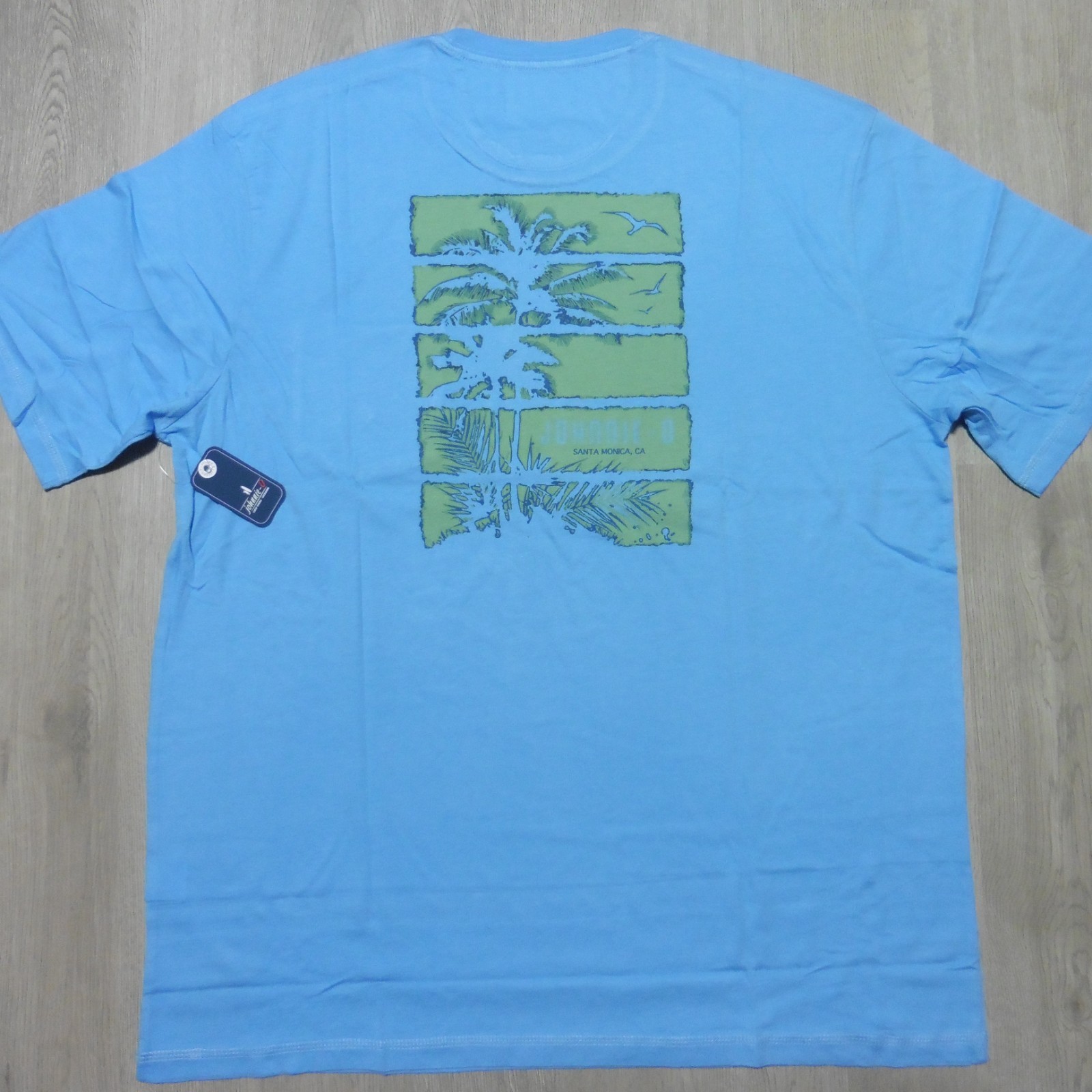 JOHNNIE O Mens S M L XL 2XL T SHIRT MALIBLU PALM PARADISE GOLF BLUE GOLF TEE gallery