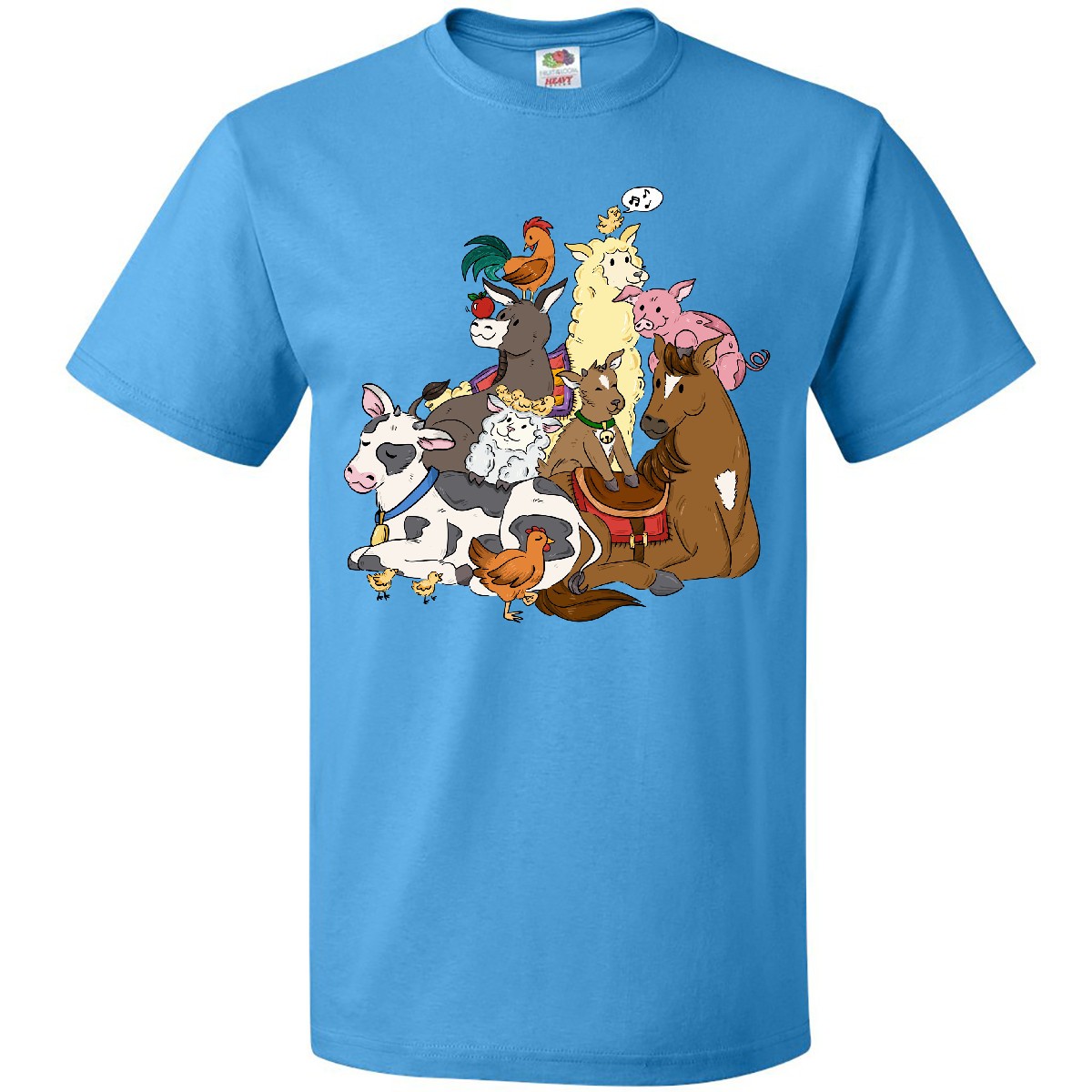 Inktastic Happy Farm Animals T-Shirt Cute Cowboy Cowgirl Calf Farmer Christmas gallery