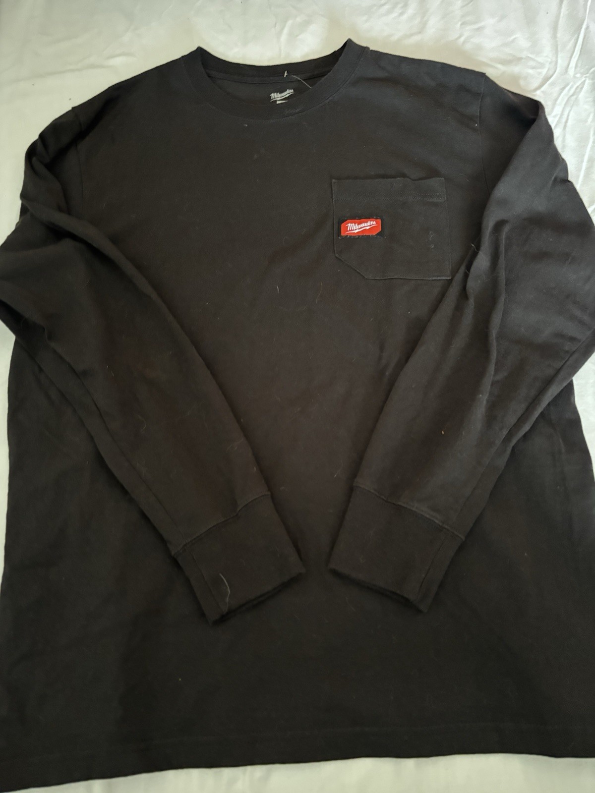 Milwaukee Black Cotton Pocket T-Shirt Crew Neck Long Sleeve Men’s Size L gallery