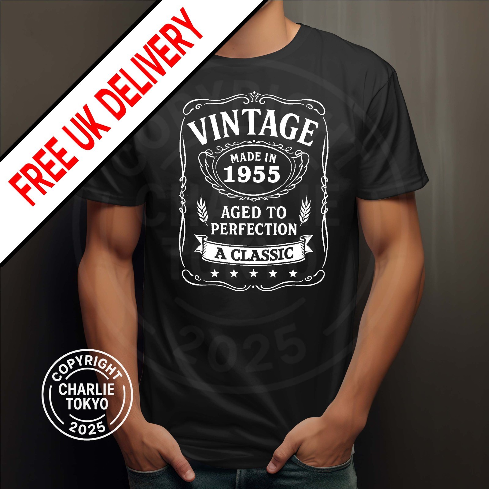 Mens 70th Birthday T Shirt 1945 Any Age any Year 40th 21st 30th 70th Gift Ladies gallery