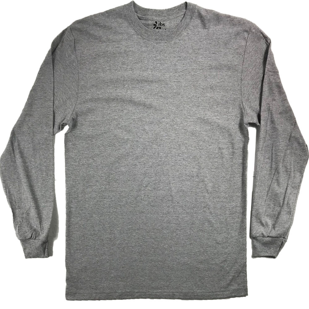 IBS HEAVYWEIGHT T SHIRT BIG MENS LONG SLEEVE 4XL 5XL 6XL