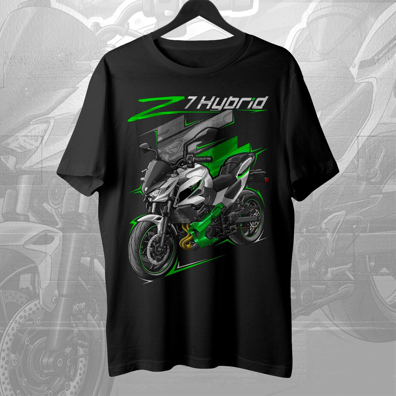 Kawasaki Z7 Hybrid 2024-2025 Motorcycle T-Shirt for Riders