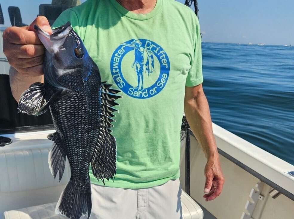 Saltwater Drifter logo Islamorada island t-shirt Key west Caribbean Hobo Fishing