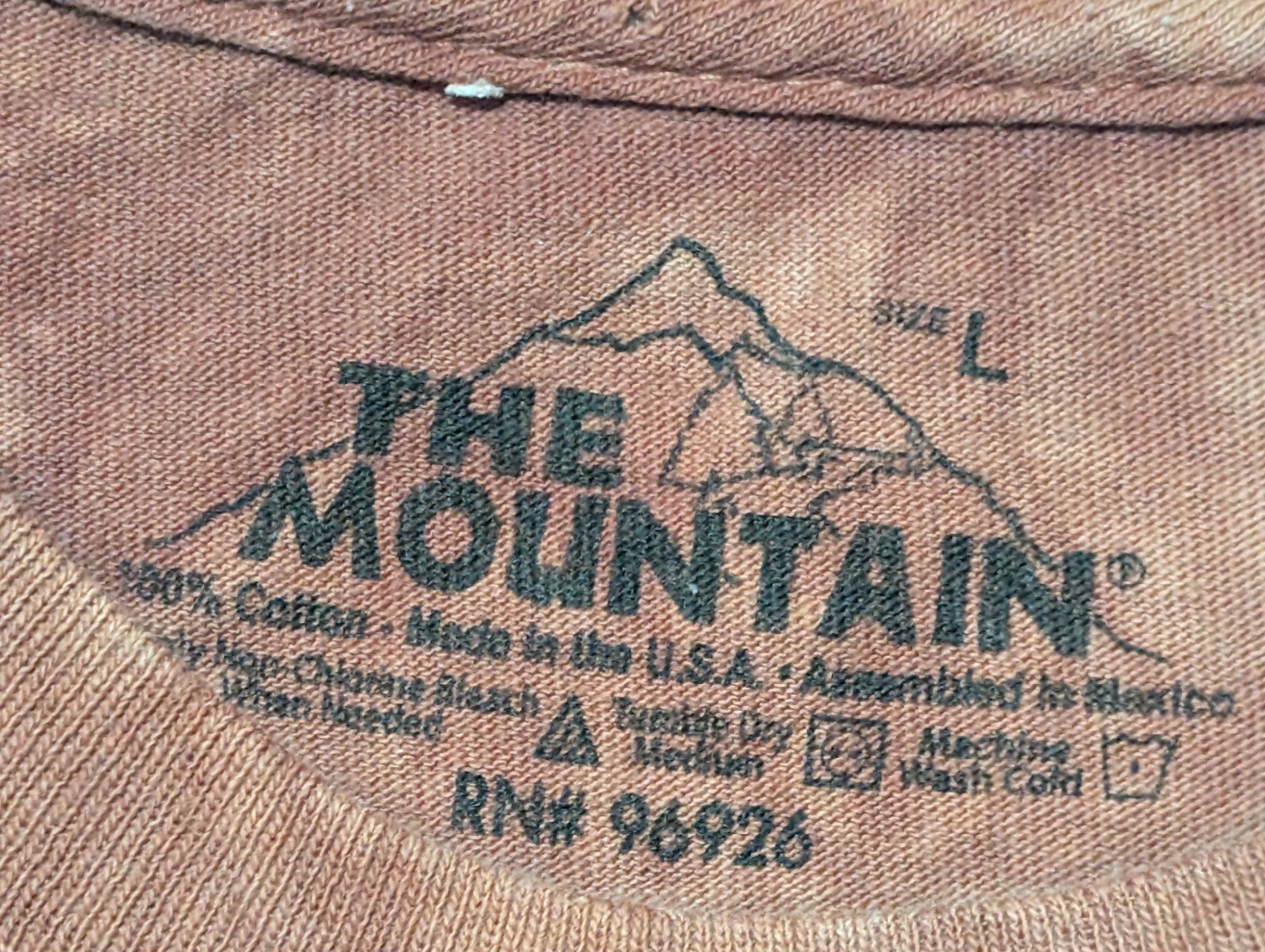 The Mountain Mens T-shirt Brown "Grandfather Earth" Retired Logo Large #5995 gallery