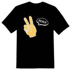 Peace white or black tee shirt