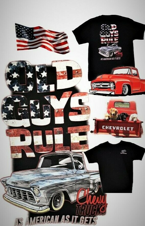 OLD GUYS RULE AS AMERICAN AS IT GETS Chevy Truck Various Sizes gallery