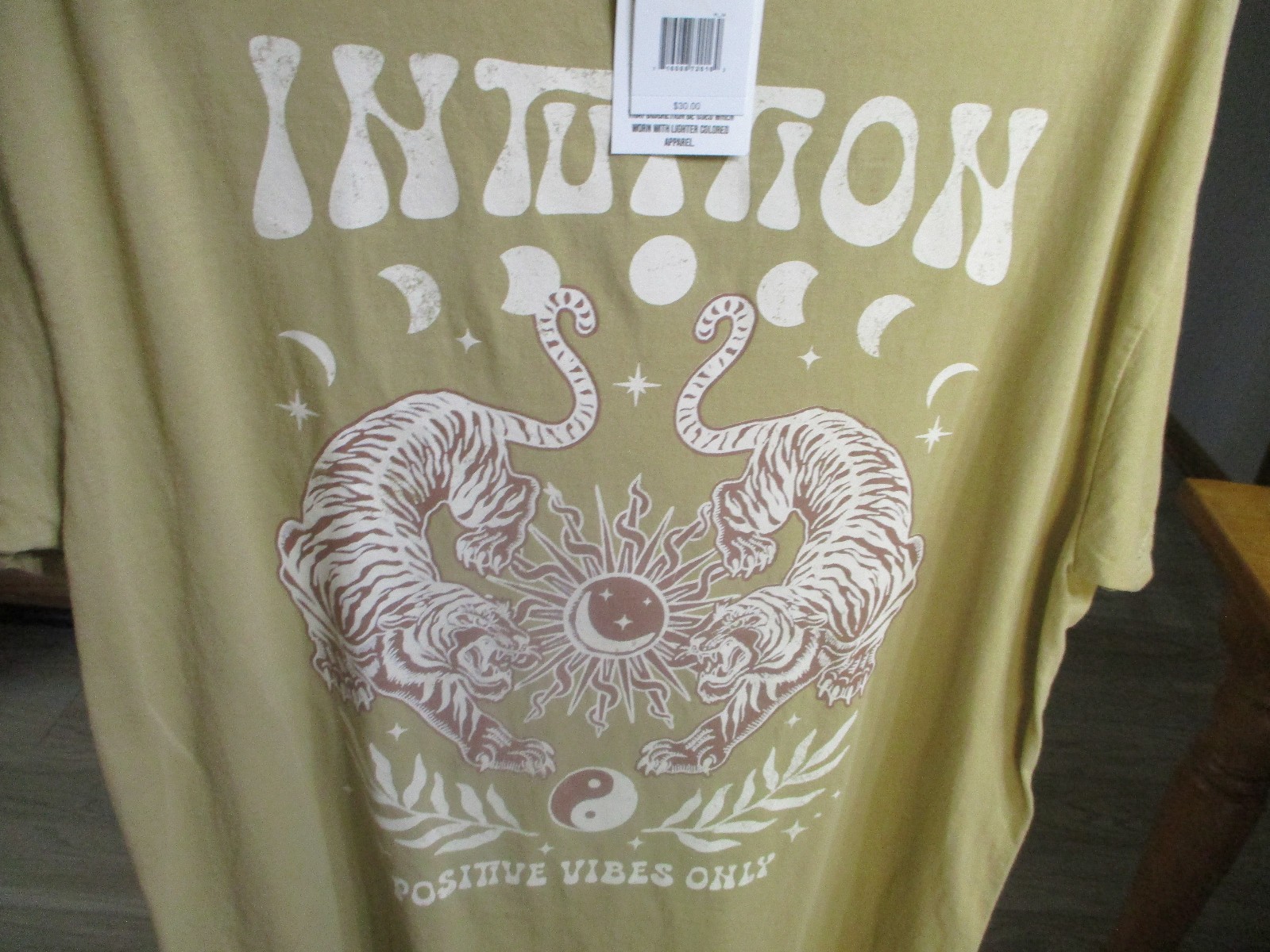 NWT Goodie Two Sleeves Intuition Positive Vibes Only Oversized Graphic T-Shirt gallery