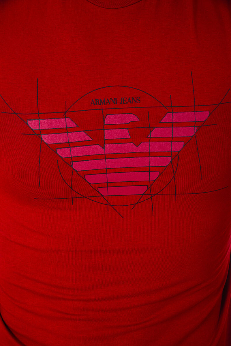 Armani Jeans AJ T-Shirt Sweatshirt Man Red 6Y6T126J0AZ 1456 Sz M MAKE OFFER gallery