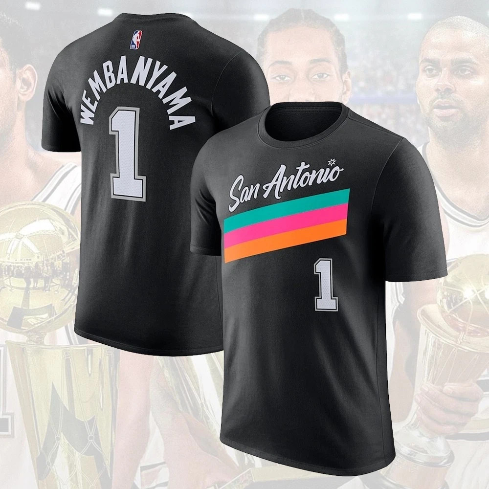 San Antonio Team 2025/26 City Edition Player Name & Number: Wembanyama gallery