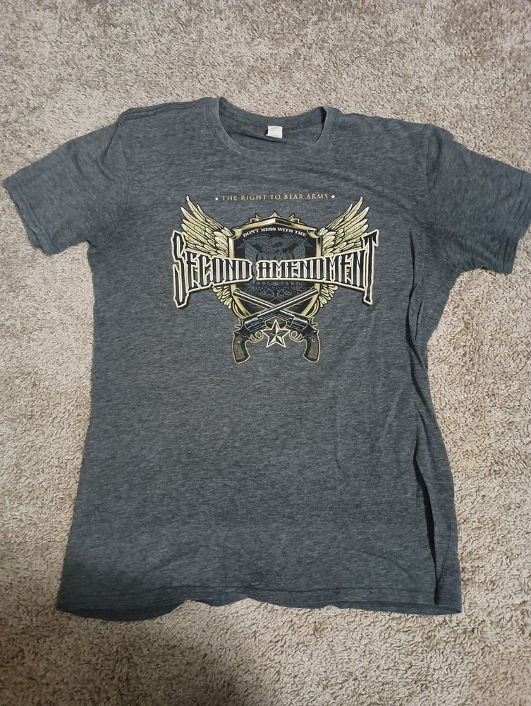 2nd Amendment Gray T Shirt – Poly/Cotton blend – Large – Anvil