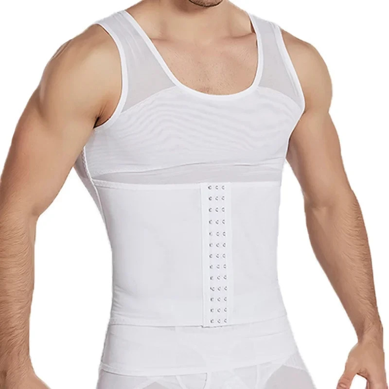 Men’s Compression Vest Body Shaper Tummy Slimming Waist Trainer Shapewear Top gallery