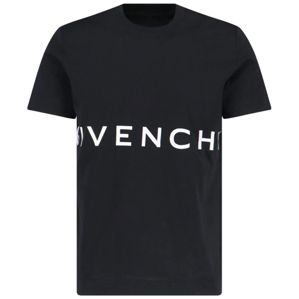 Givenchy Embroidered Logo Oversized Black T-Shirt
