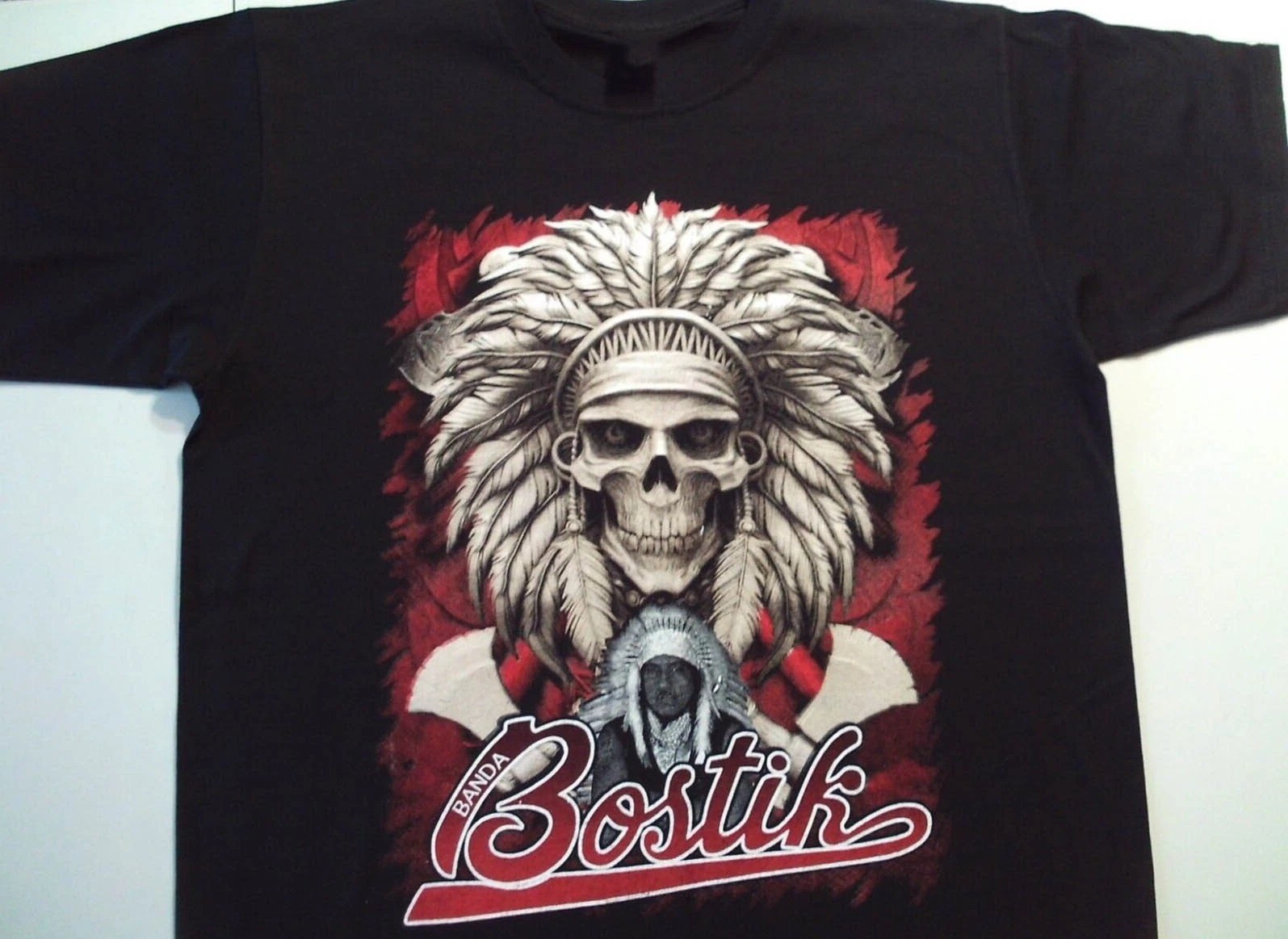 Vtg Banda Bostik Band Heavy Cotton Black All Size T Shirt For Men TU382