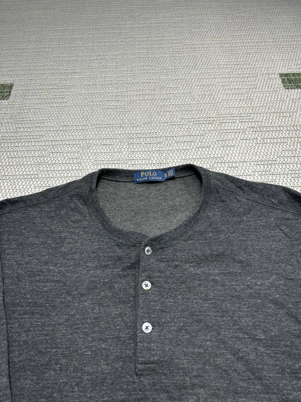 Polo Ralph Lauren Shirt Mens Xl Black Cotton Henley * gallery