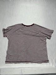 Levi’s Men’s Standard Fit Crew Neck Striped T-Shirt Burgundy/White L Cotton