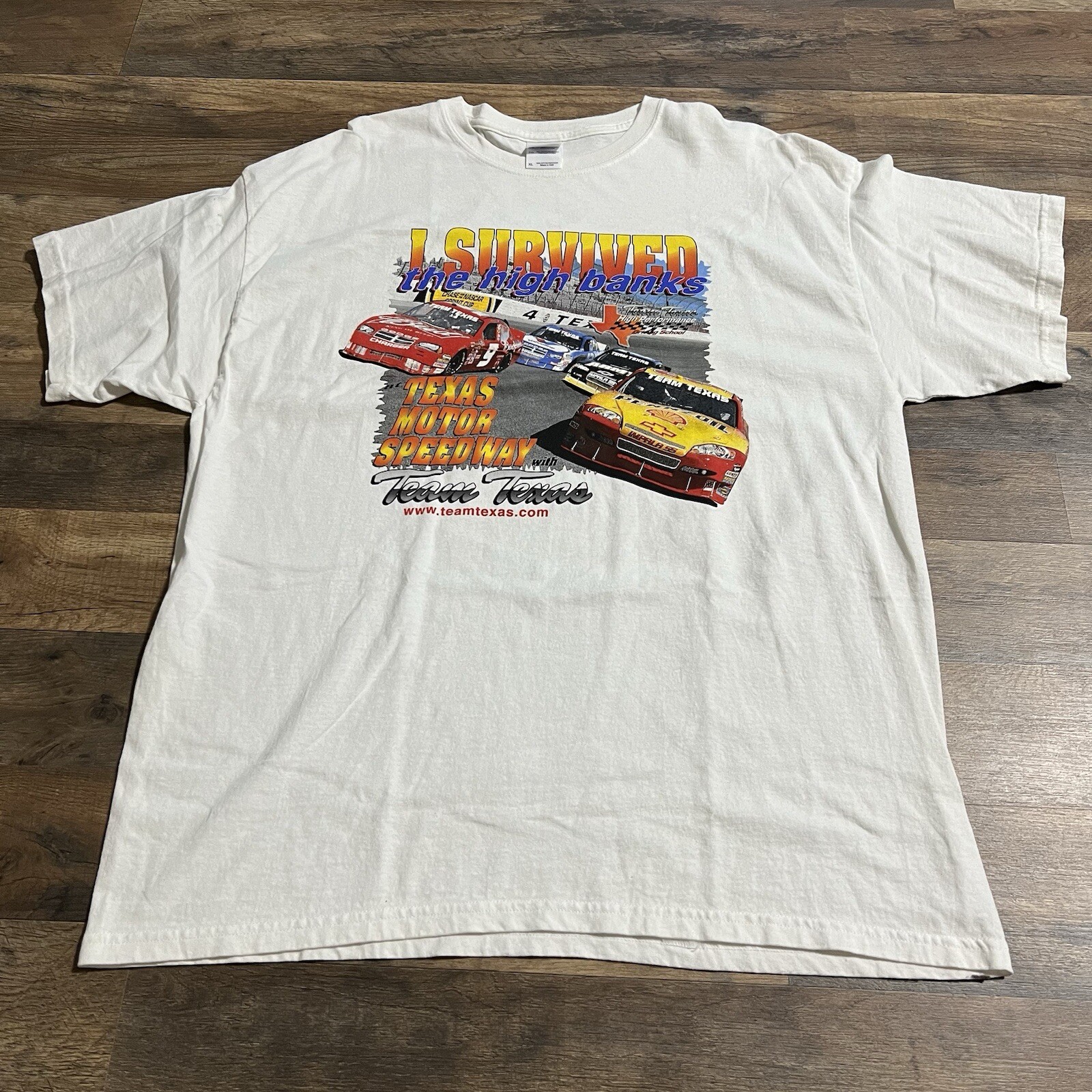 Texas Motor Speedway I Survived the High Banks Racing Cars T-Shirt Mens Size XL