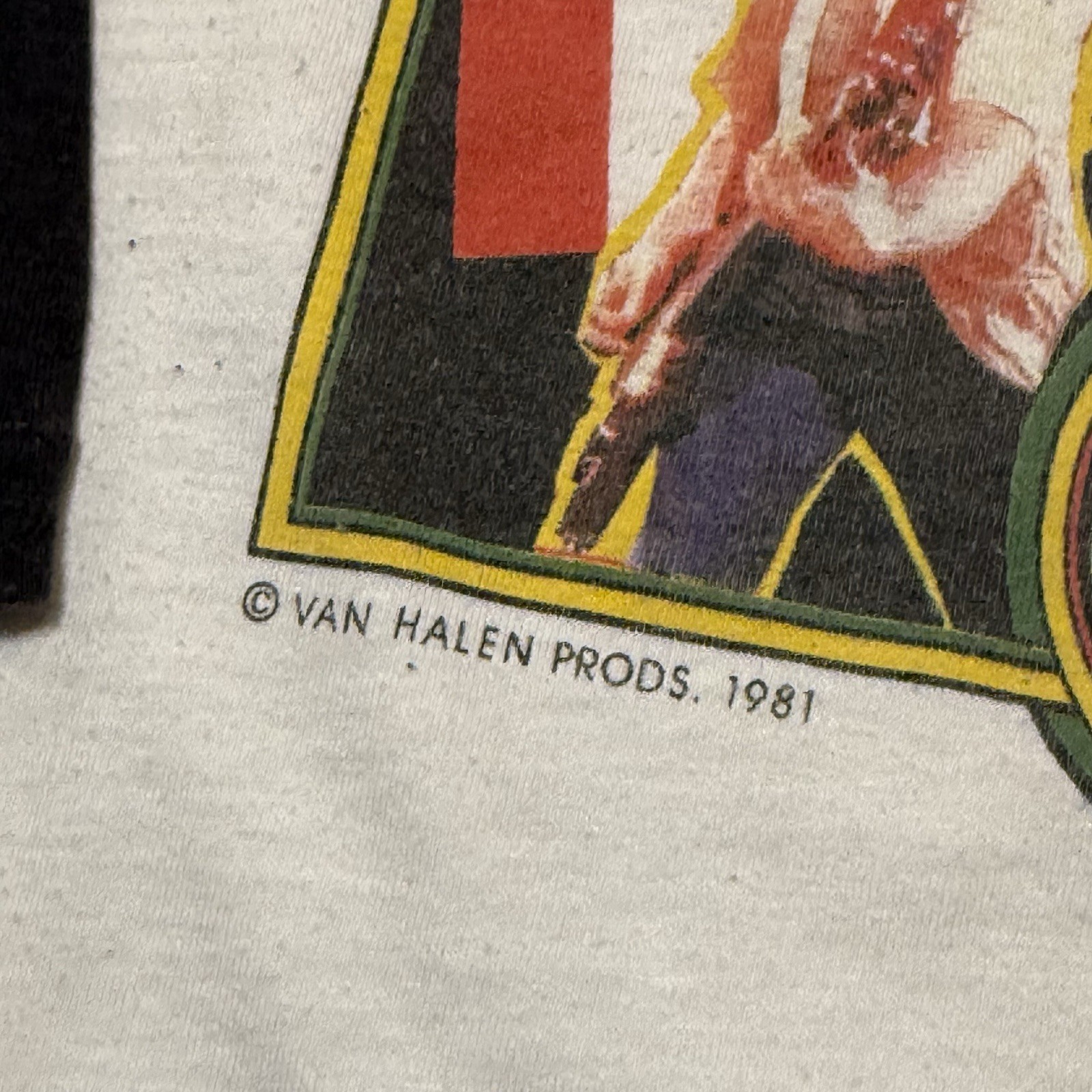 Vintage Van Halen 1981 World Tour Raglan T-Shirt Single Stitch USA Small gallery