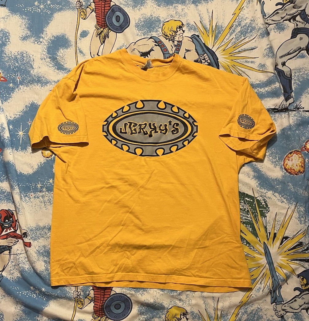VTG Jerky’s Bar Providence Rhode Island Vintage Y2K Nightlife Pizza T-shirt XL