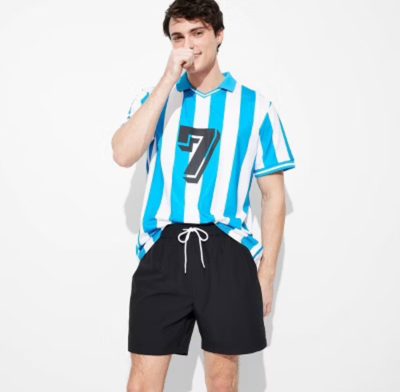 NWT~ Original Use sz XXL Aqua Blue Striped Soccer Jersey Shirt Athletic L16 gallery