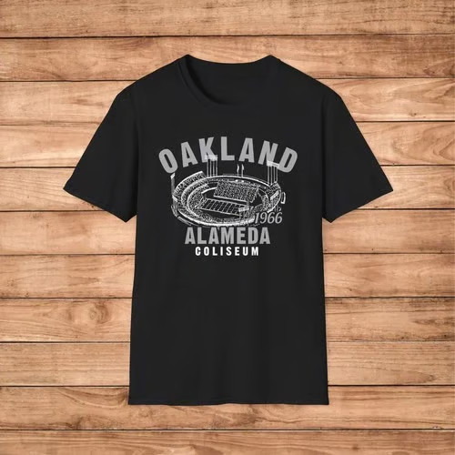 Oakland Alameda Coliseum Front & Back Football T-Shirt - Oakland Raiders gallery