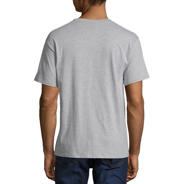 Men's Hanes Beefy-T Short Sleeve Light Steel Grey Cotton T-Shirt 5180 S: 3XL 4PK gallery