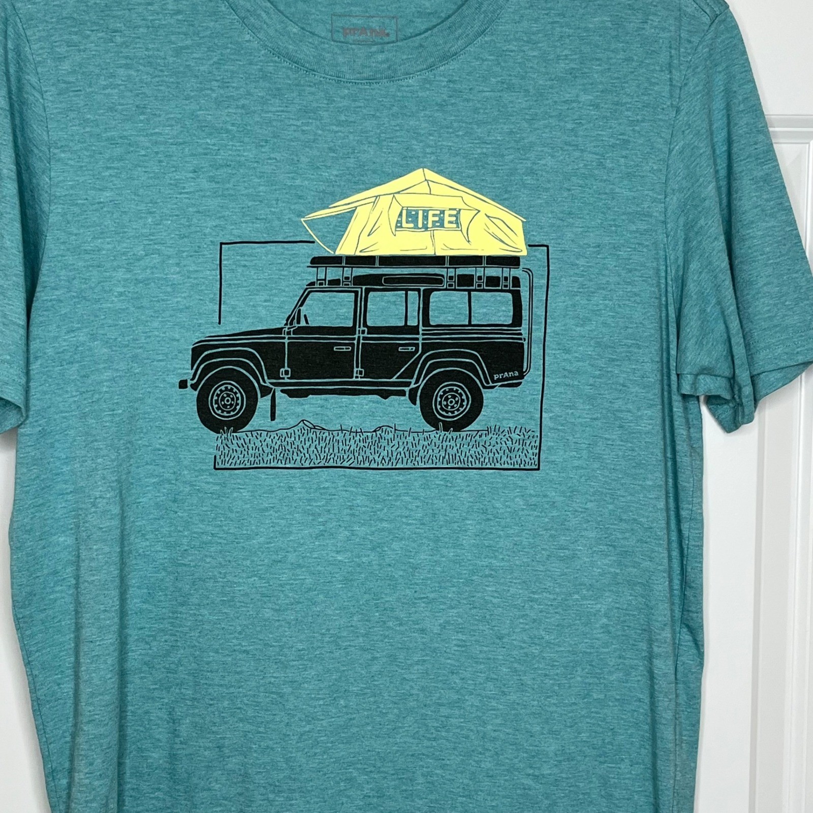 Prana Camp Life Journeyman Graphic T-Shirt Aqua Heather Small gallery