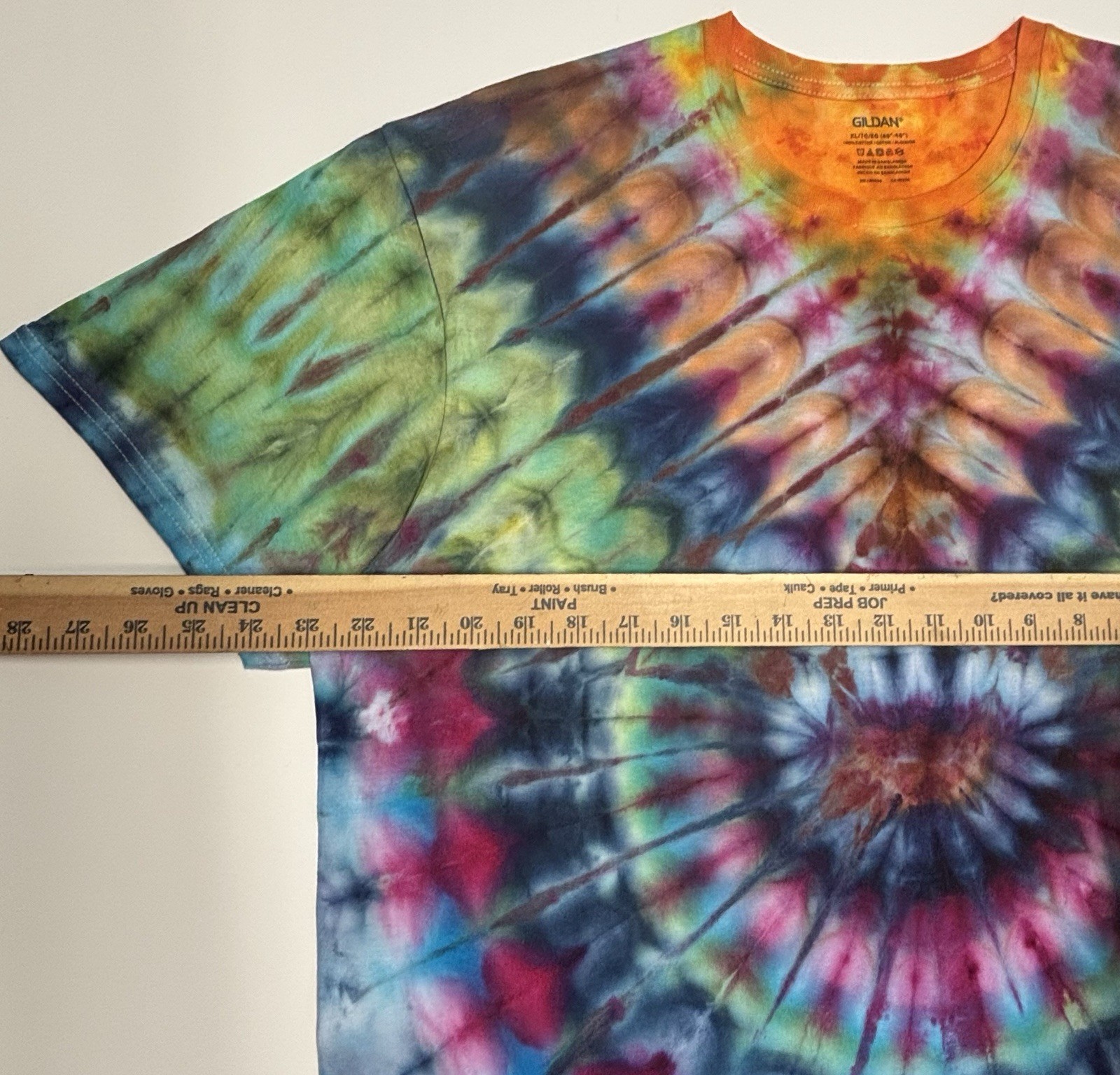 Handmade Ice Tie Dye Adult T-Shirt Unisex Size XL Multicolored Gildan Tee NEW gallery