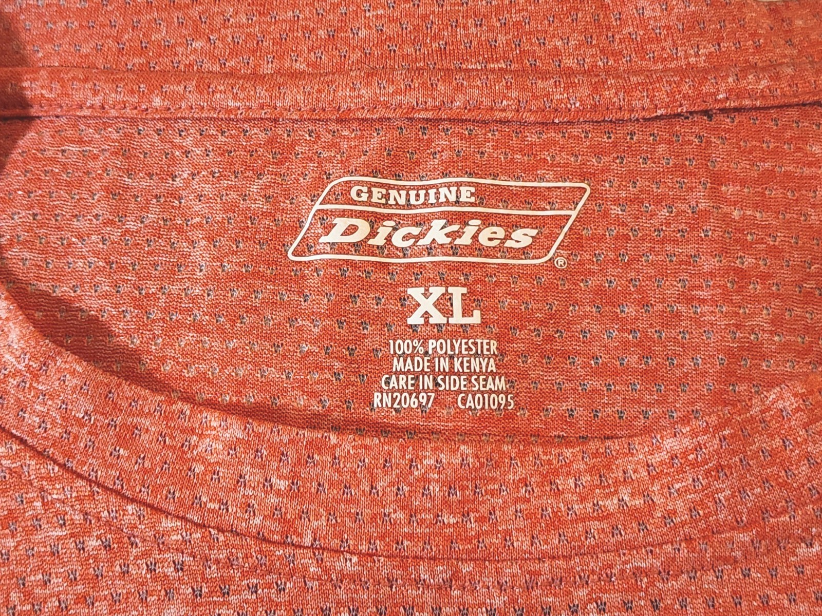 Dickies Men's T-Shirt, Size XL, Orange, Breathable, Short Sleeve, Easy Care gallery