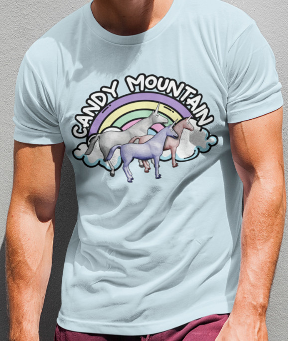 Charlie The Unicorn T-Shirt S-3XL Candy Mountain Ring Ring Hello Funny GIFT TEE gallery