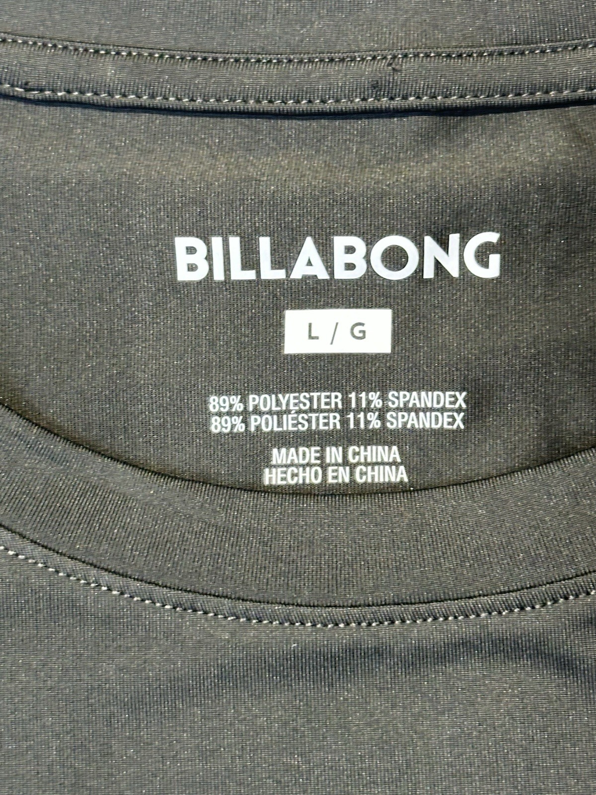 Billabong LS Surf Shirt Tee UPF 50+ Quick Dry, Raven Know The Feeling Men’s Sz L gallery