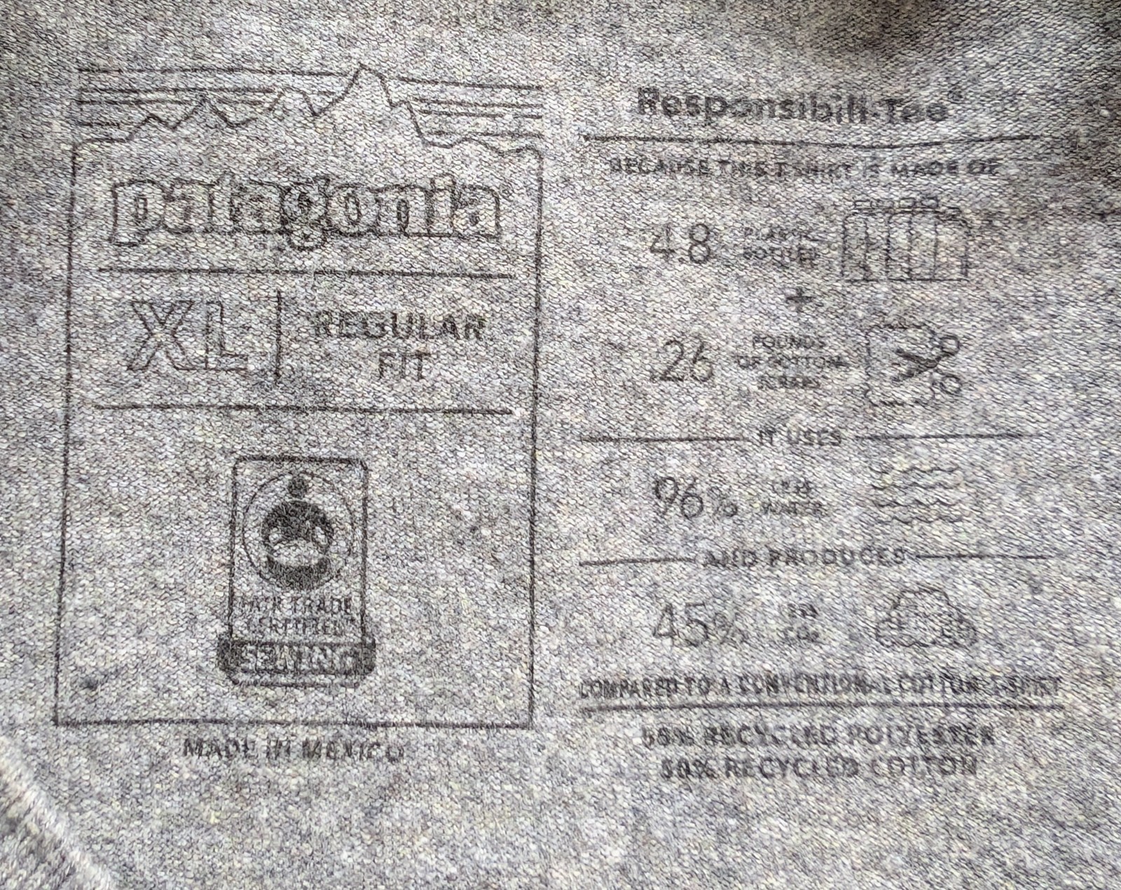 Patagonia Fitz Roy Horizons Gray Short Sleeve Responsibili-Tee T-Shirt Men's L gallery
