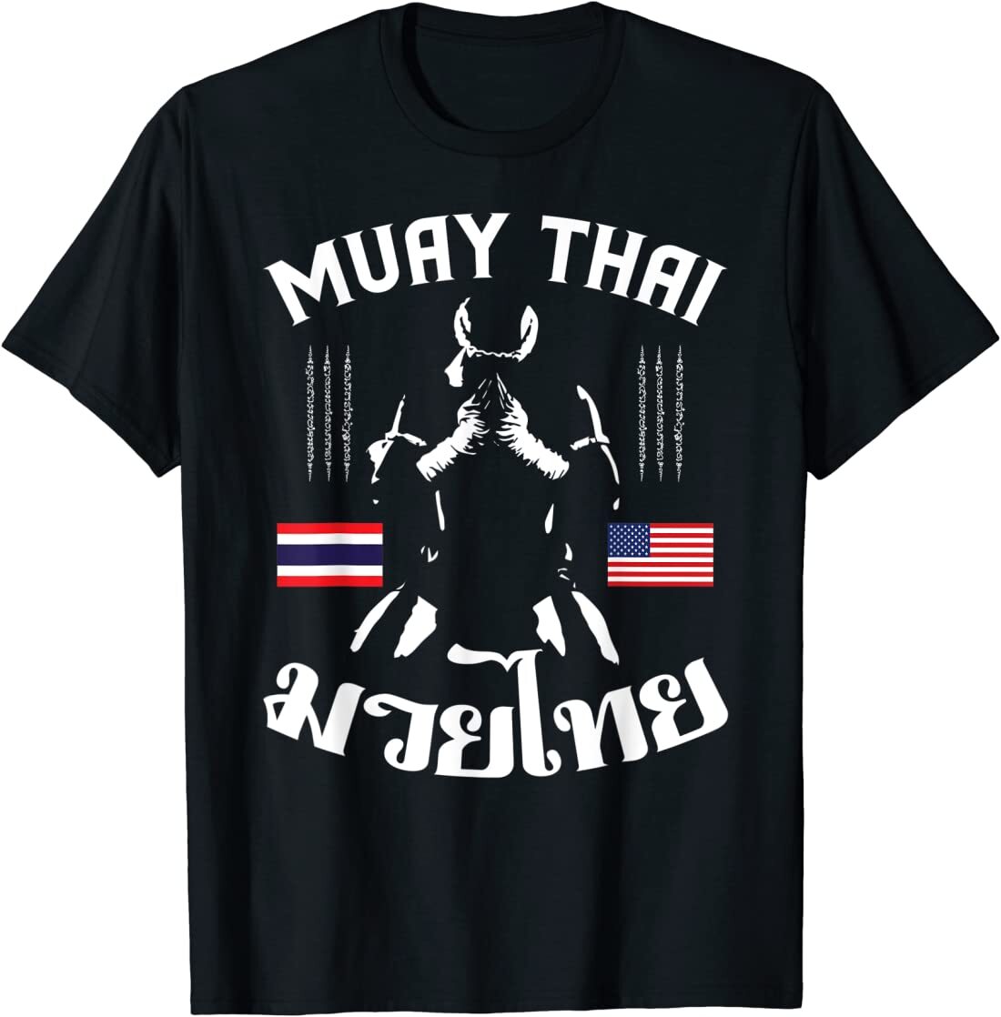 Thailand American Flag Muay Thai Thai Boxing T-Shirt T-Shirt gallery