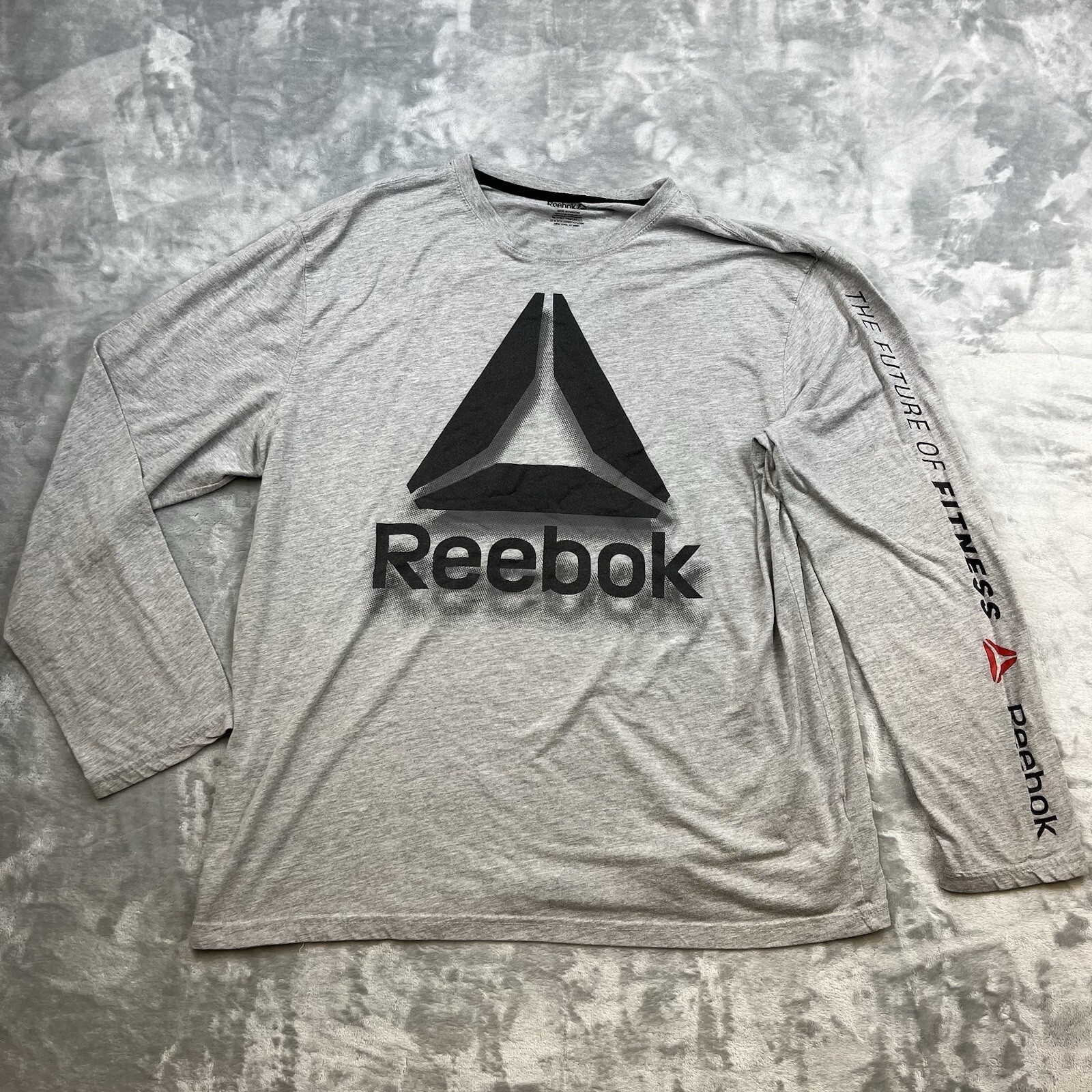 Reebok Long Sleeve Shirt Mens Size 2XL Gray The Future of Fitness Activewear gallery