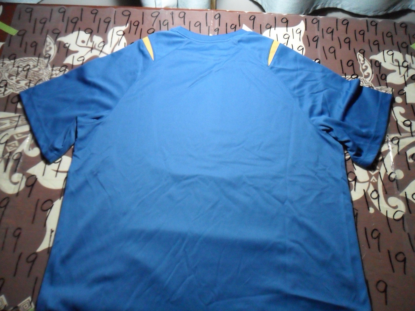 XL NWOT Tek Gear Blue and Yellow 100% Poly Athletic Shirt gallery