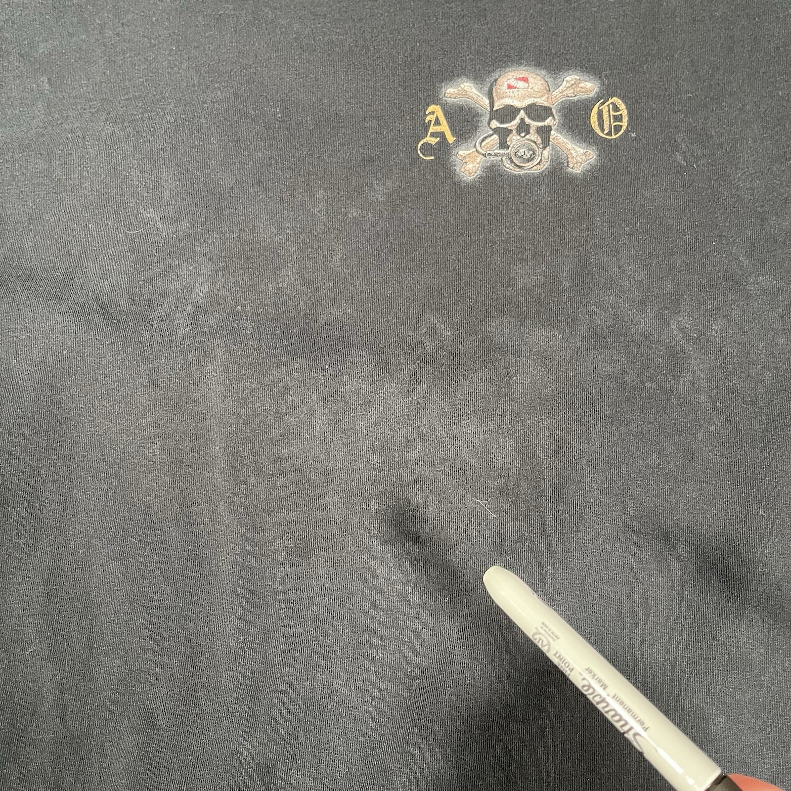 Vintage Skull Shirt Men’s 2xl Xxl Black 90s Y2K Faded Skater Grunge Emo Aquatic gallery