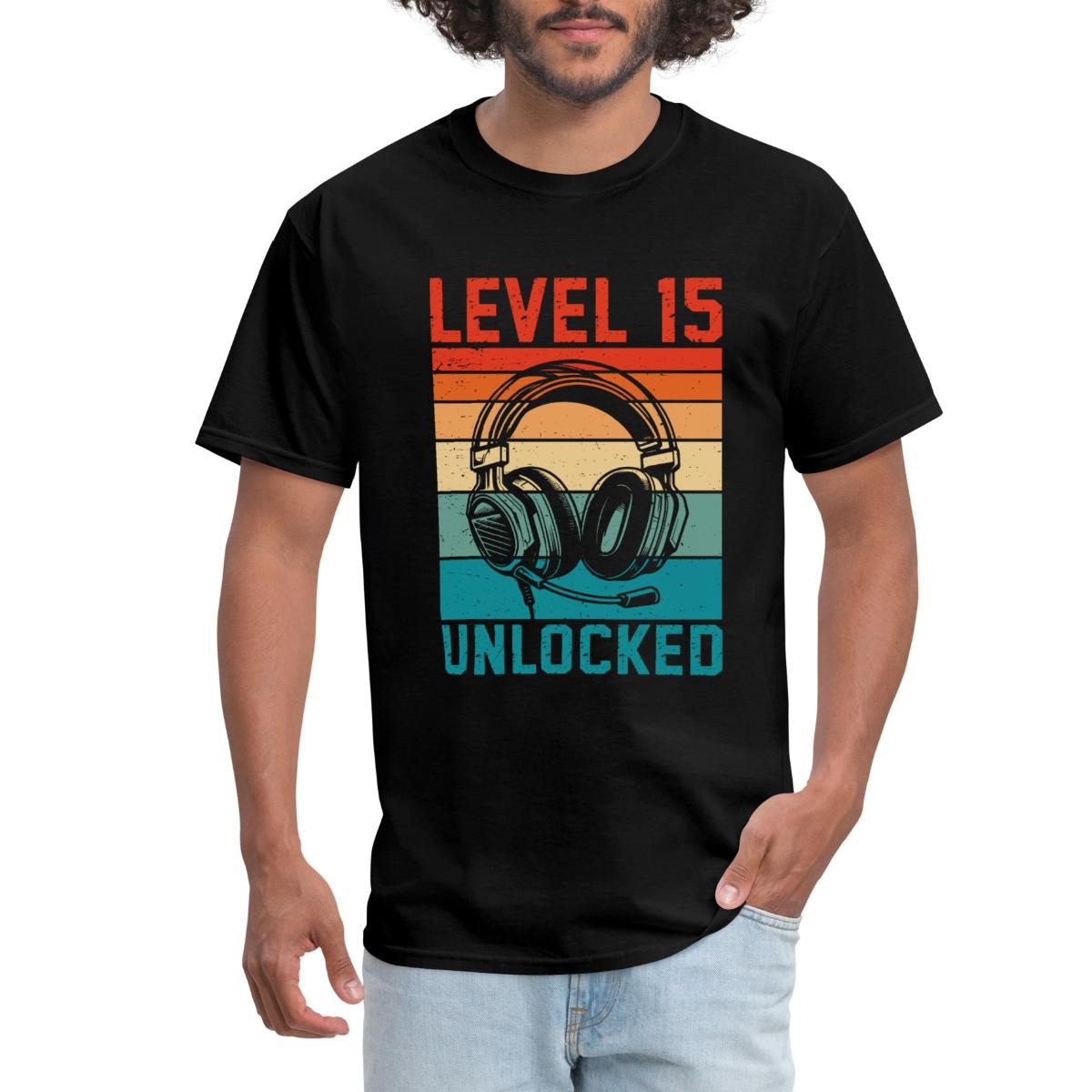 Level 15 Unlocked Gaming 15th Birthday Men's T-Shirt gallery