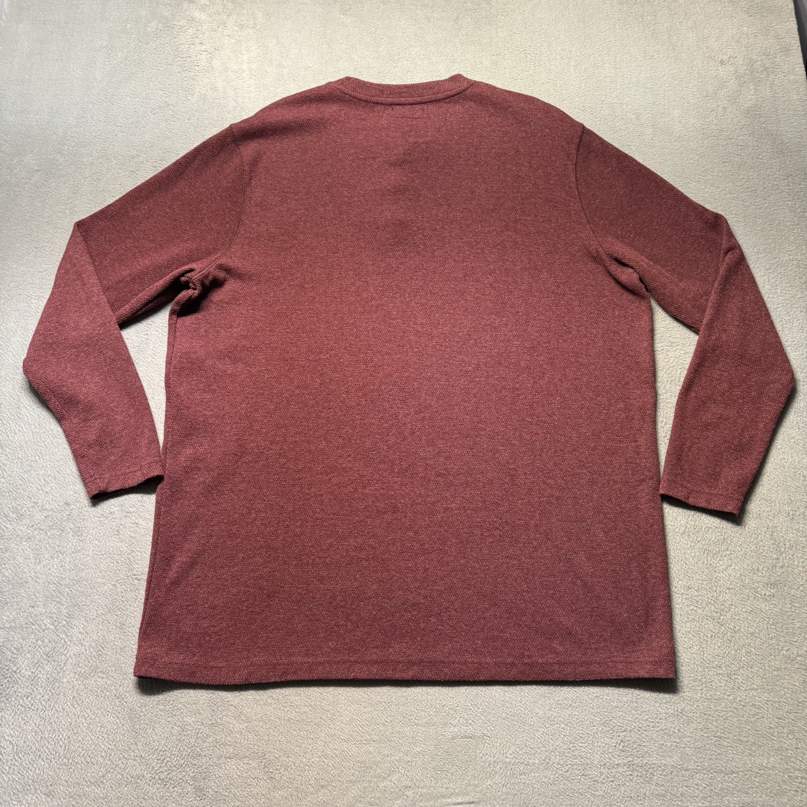 St Johns Bay Mens 2XLT Henley Shirt Red Long Sleeve Super Soft Knit Casual EUC gallery