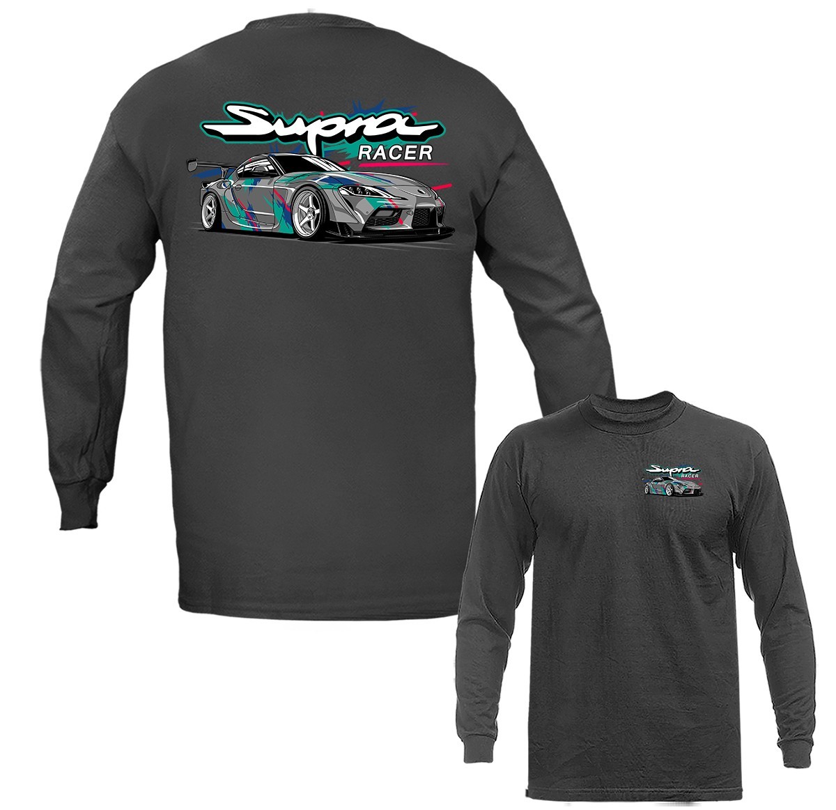 Supra Racer Imported Tuned Custom JDM Sports Car Long Sleeve T-shirt gallery