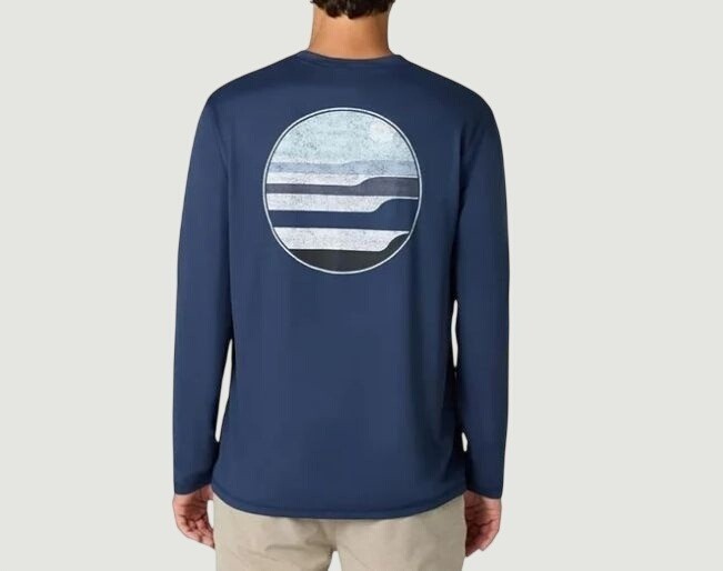 NEW Hang Ten Men’s L UV Protection Long Sleeve Shirt Blue G1373