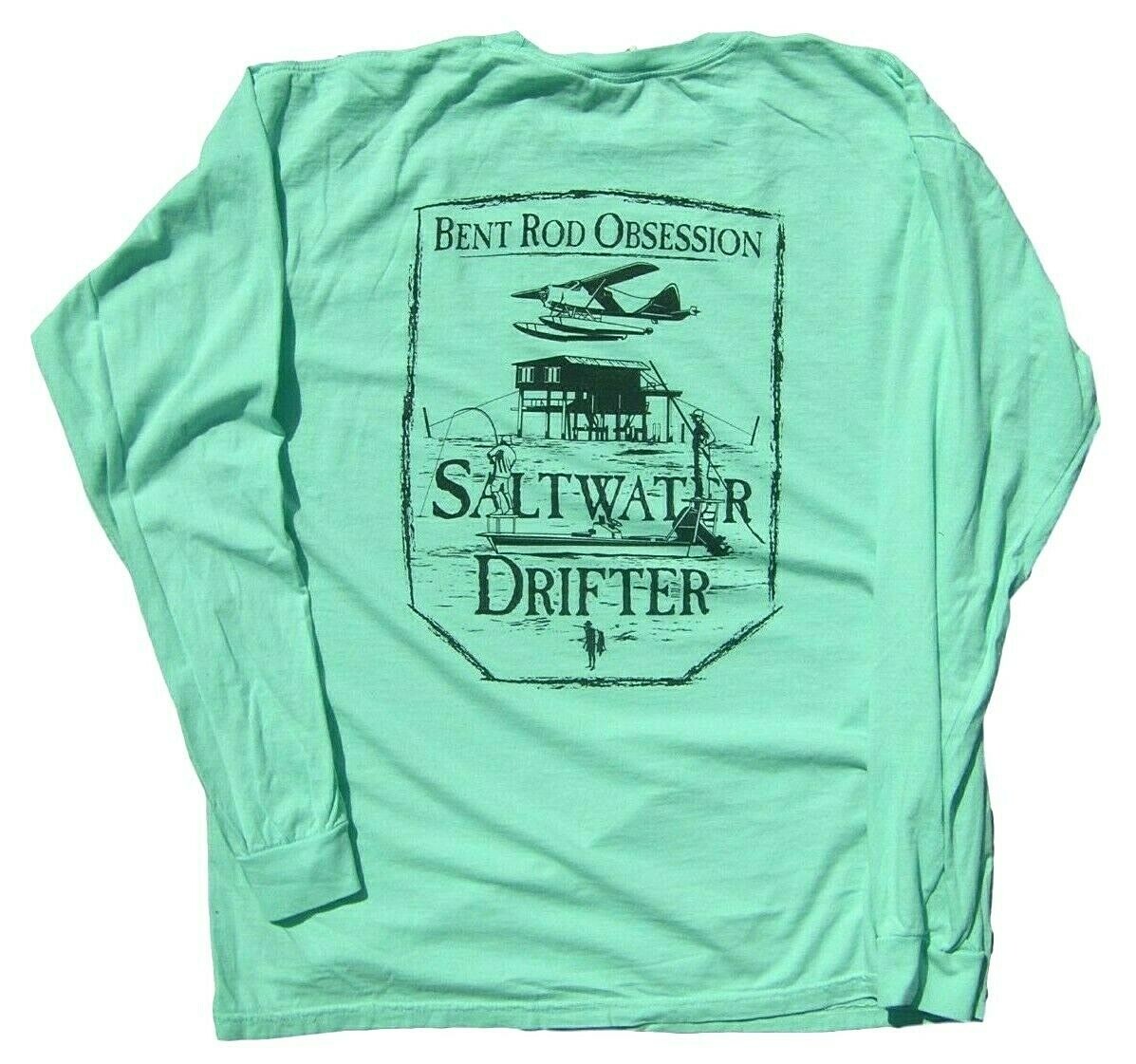 Caribbean Hobo saltwater drifter Key West Fishing t-shirt boating Bent Rod L/S gallery