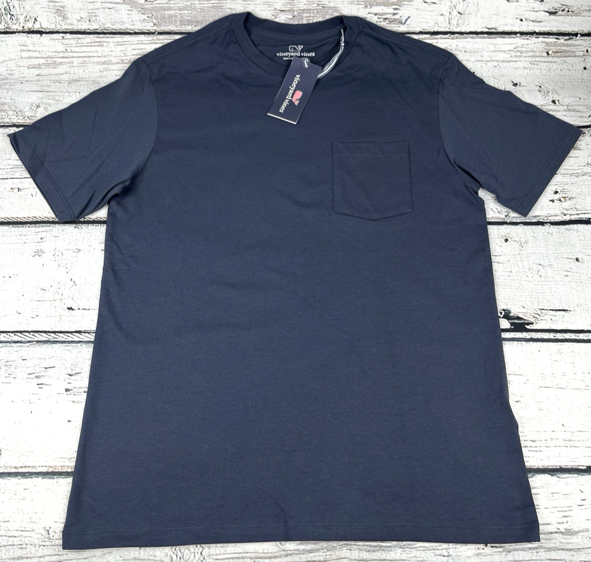 Vineyard Vines Men Short Sleeve Pocket T-Shirt Blue Blazer Size Large (L) – NEW