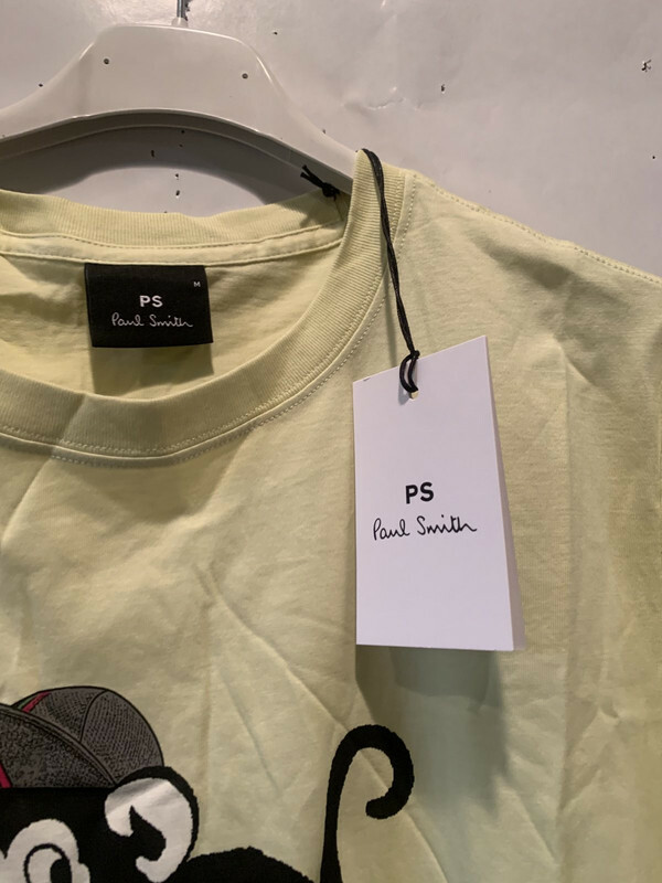 PAUL SMITH MENS REGULAR FIT GREEN COTTON TSHIRT MONKEY CYCLE SIZE M gallery