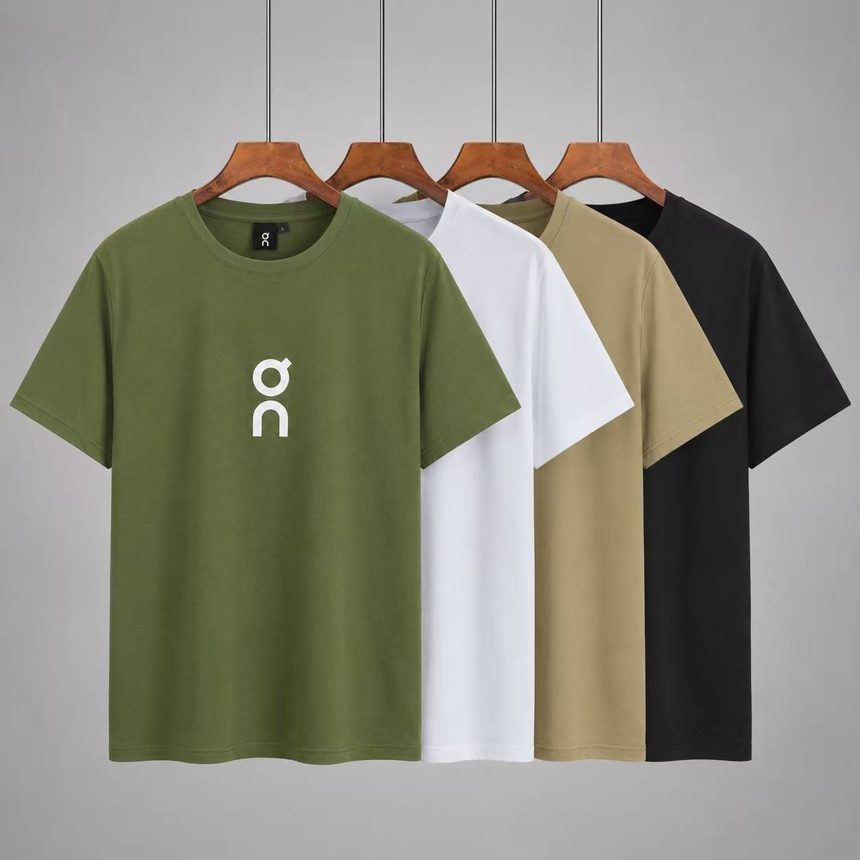 On Logo 180g Sorona Tee 4 Colors L-4XL Crew Neck Casual Short Sleeve Top gallery