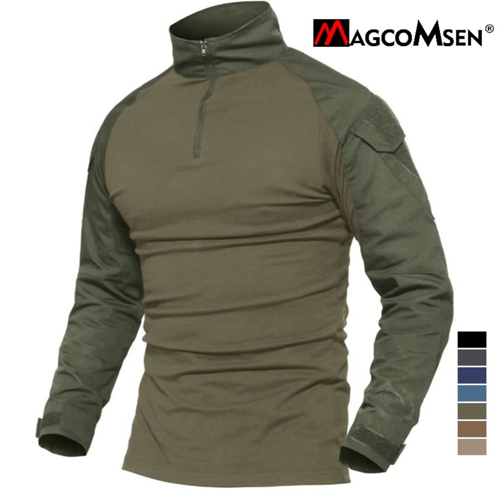 Men’s 1/4 Zip Shirts Long Sleeve Ripstop Top Outdoor Work Hiking Training Shirts