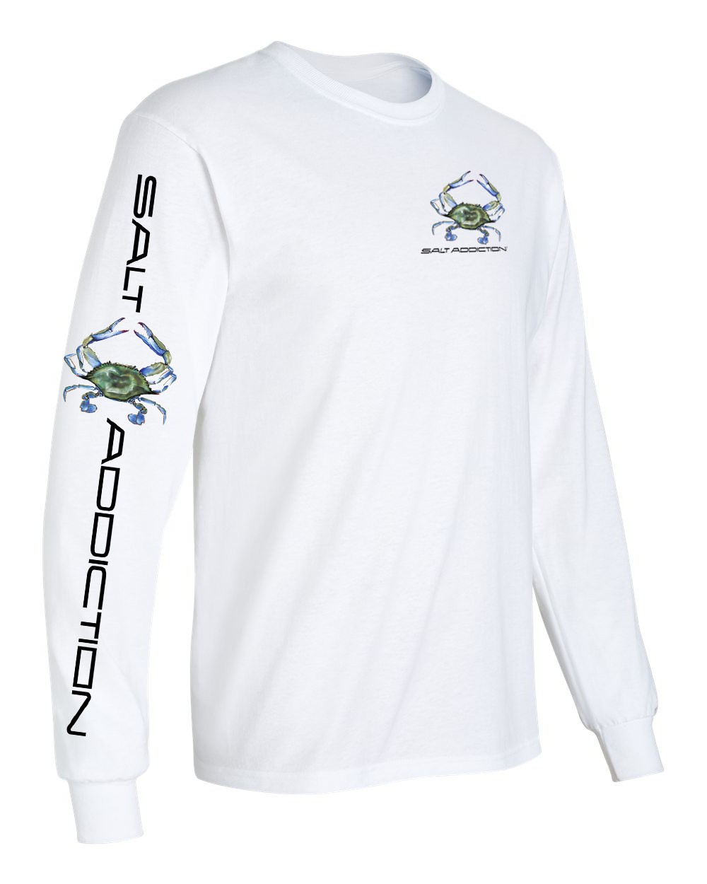 Salt Addiction Saltwater Blue Crab Fishing Long Sleeve T Shirt Cotton gallery