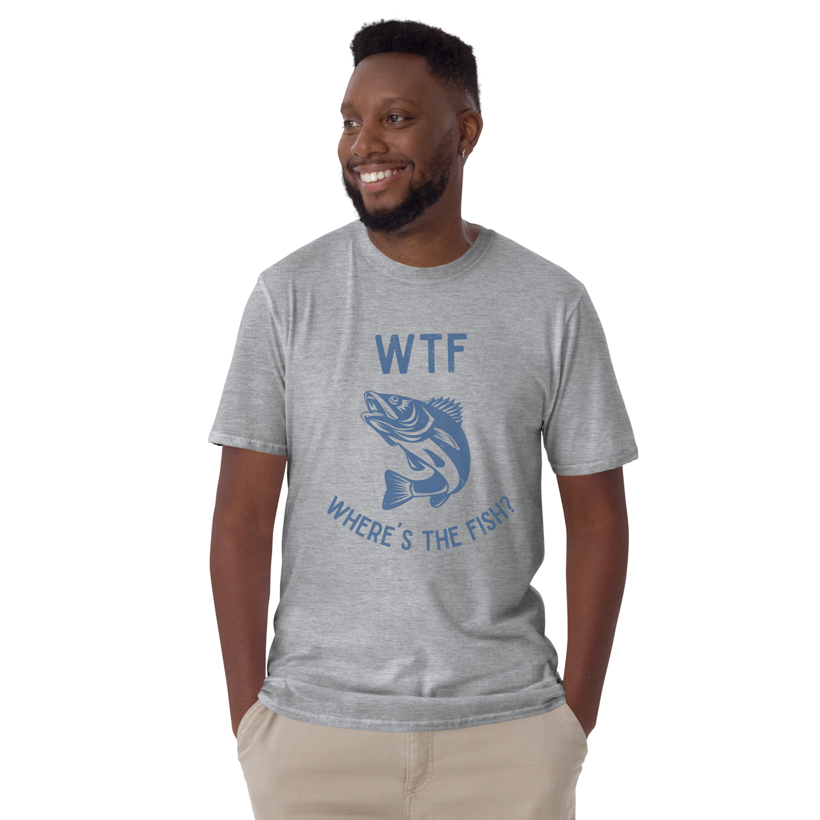 WTF Where's the Fish? T-Shirt - Funny fishing shirt for fishermen and anglers gallery
